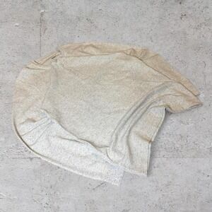 Mens vintage light grey faded thermal waffle knit grunge Y2K Henley Longsleeve